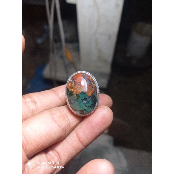 cincin batu akik pancawarna super jreng lain phyrus bacan palamea