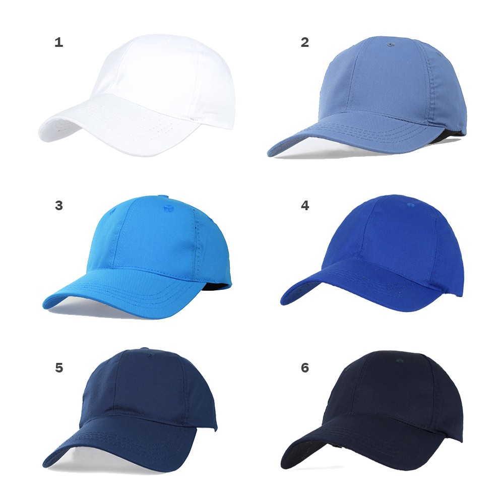  Topi  UNISEX Casual Baseball Bahan TWILL ORI Polos Warna  