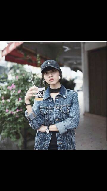 Jaket Jeans Oversize Snow Black Acid Blue Acid Tua Sanwash Sanwash Muda