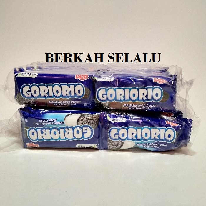 

Goriorio Biskuit Sandwich Krim Rasa Vanila / Cokelat (isi 20 pcs)