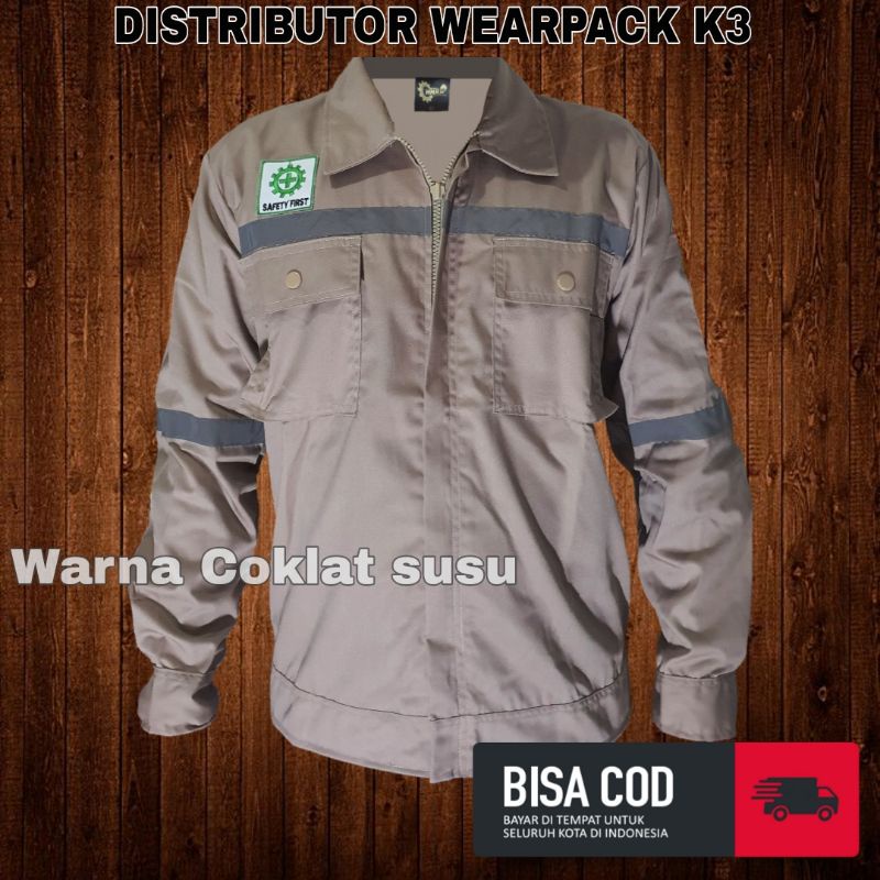 Baju Wearpack Safety/ Kemeja Kerja / pakaian kerja lapangan/ proyek/ APD K3/ Safety First