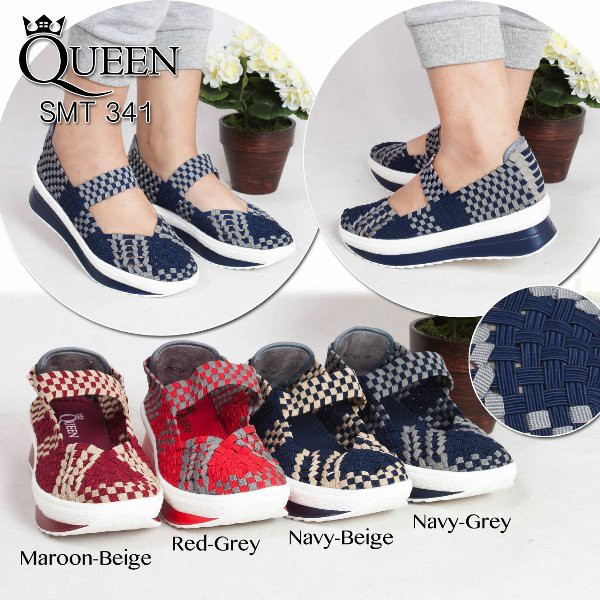SEPATU WANITA SEPATU RAJUT ORIGINAL QUEEN 341