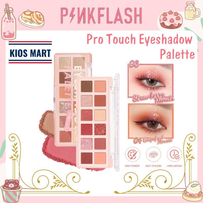 Pinkflash Pro Touch Eyeshadow Palette | Pink Dessert 12 Shades Eyeshadow Palette