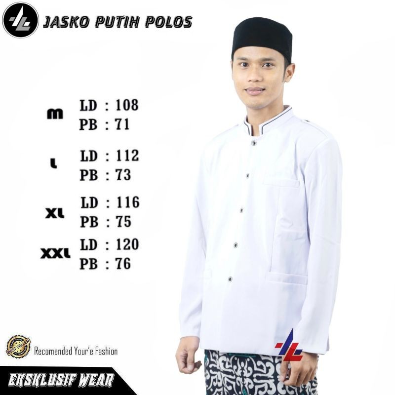(Bisa COD) Jasko Putih Polos Jasko Polos Jasko Hitam Jas Koko Jasko Hitam Polos Jasko Terbaru Murah