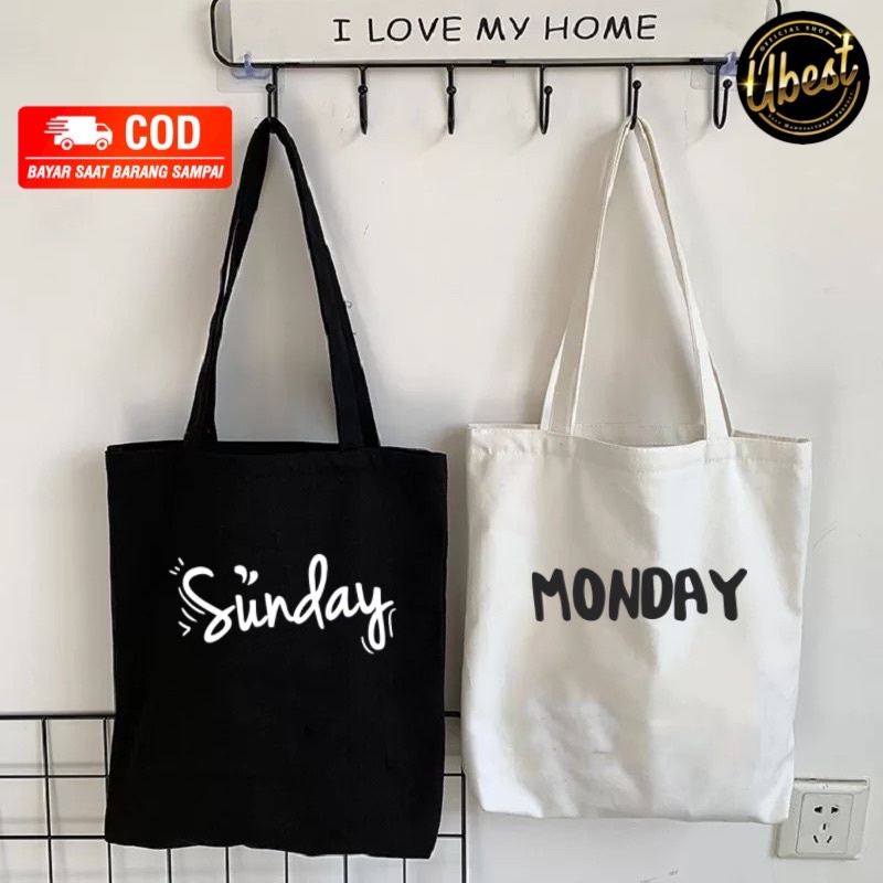 Tote Bag Tas Wanita Fashion Totebag Laptop Custom DAYS EDITION - DAYS