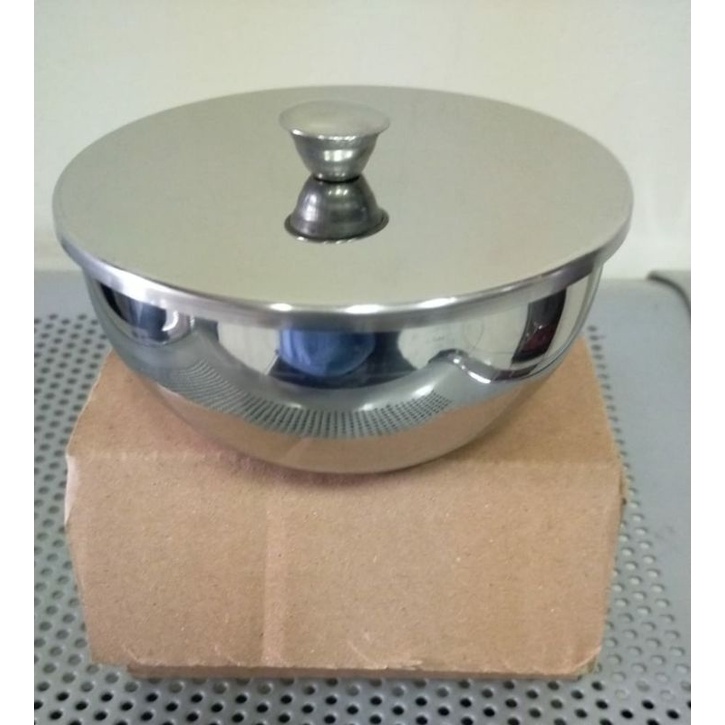 Bowl Stainless 12.5 cm Kom Tutup Iodine Cup Kom Betadine