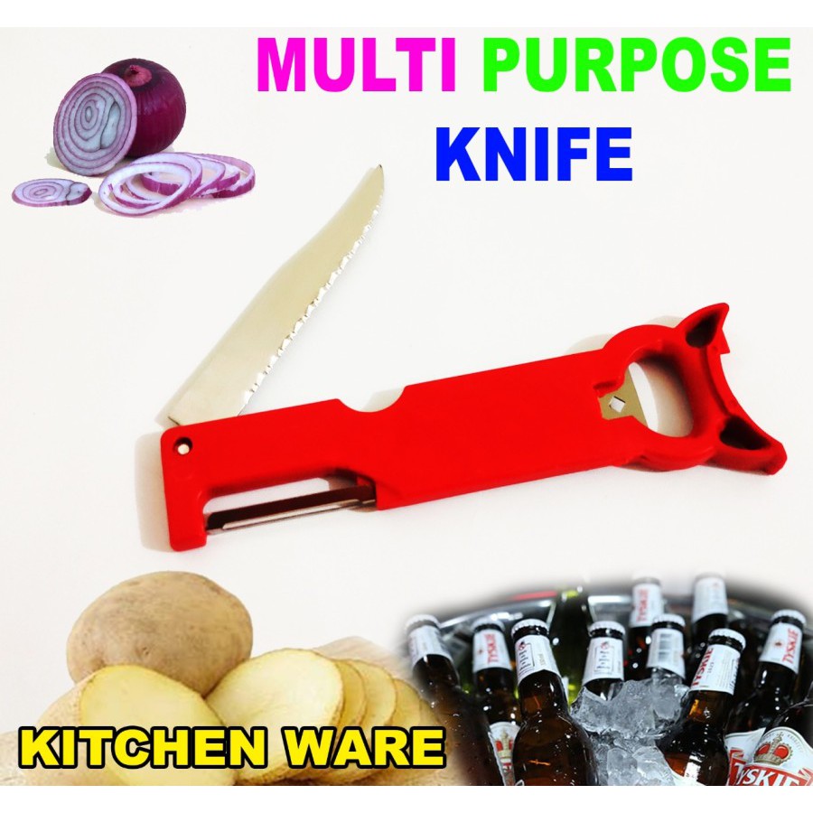 Pisau Dapur Pengupas Buah/Pisau Multi Fungsi 4 In 1 - Multi Purpose Knife