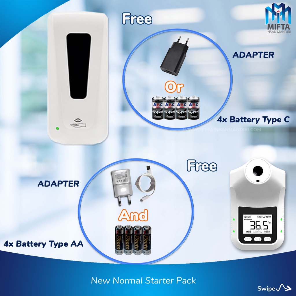 AUTOMATIC HAND SANITIZER DISPENSER + STAND / DISPENSER HANDSANITIZER + STAND + THERMOMETER