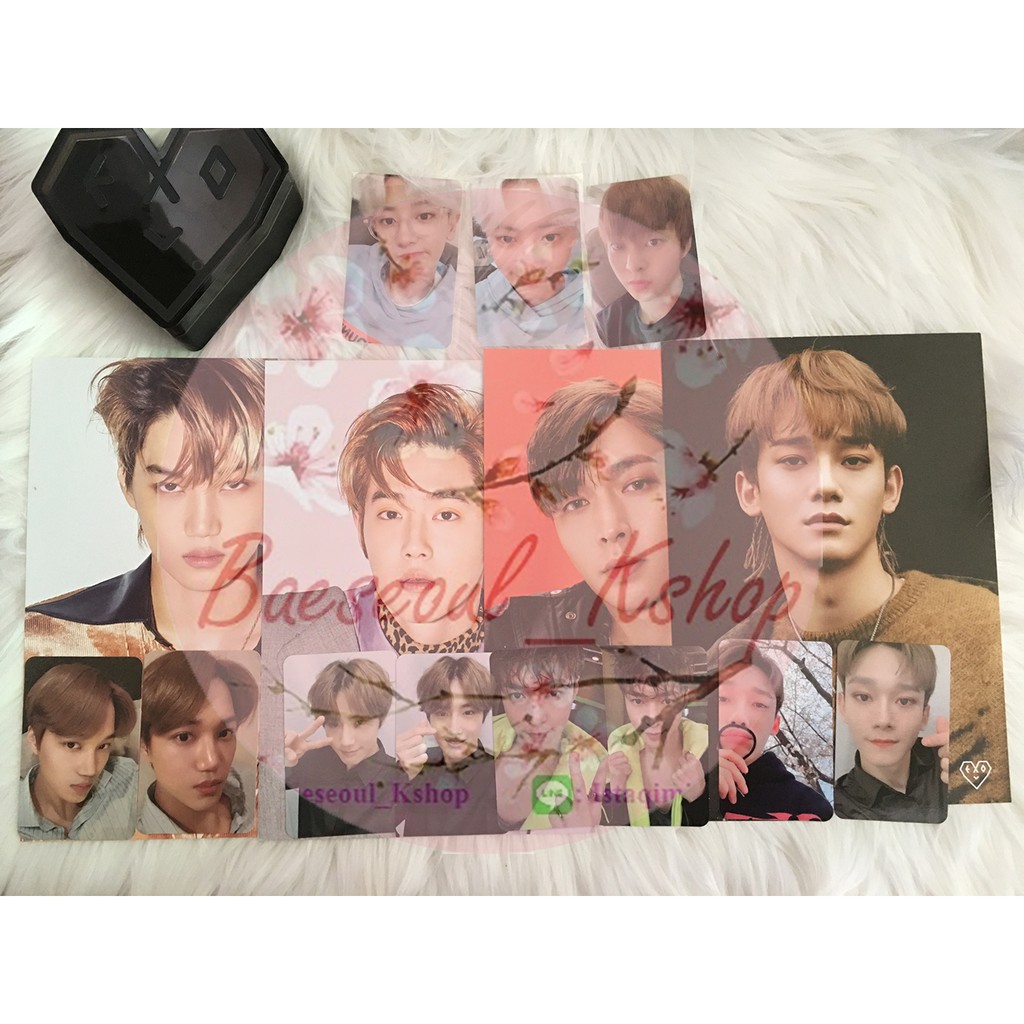 SHARING PHOTOCARD SUHO XIUMIN CHEN KAI EXO WELCOME KIT ACE EXOL MEMBERSHIP 2019