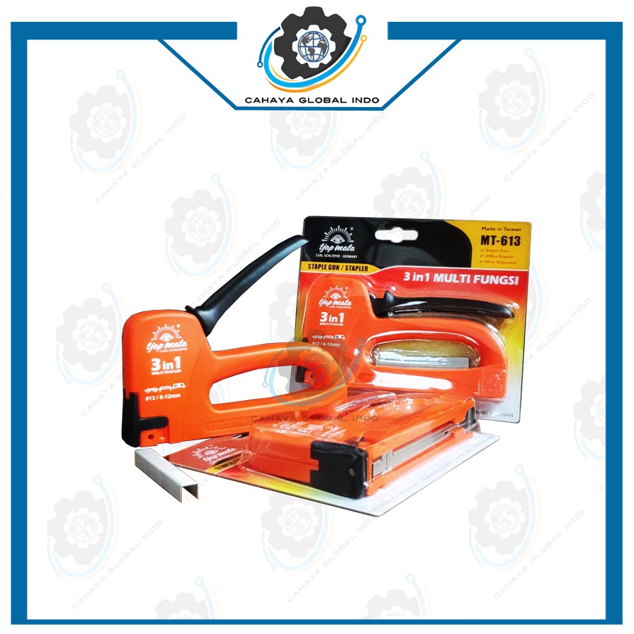 

Staples Gun Tecker Stepler Gun Tembak Steples 3 in 1 6-12mm Tjap Mata