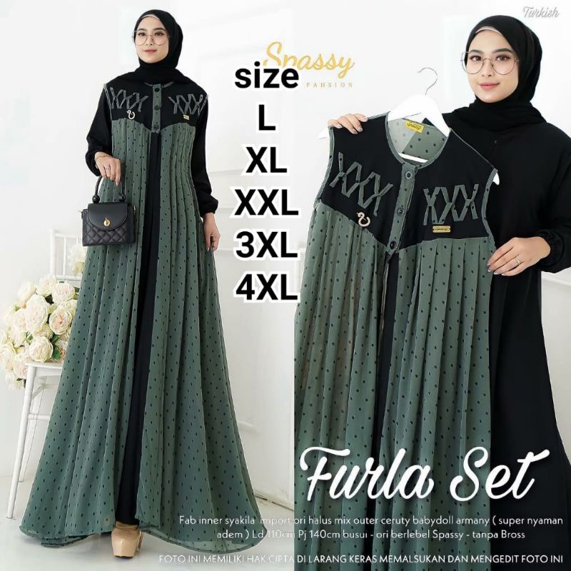 GAMIS WANITA BIG JUMBO SIZE TERBARU FURLA SET-3