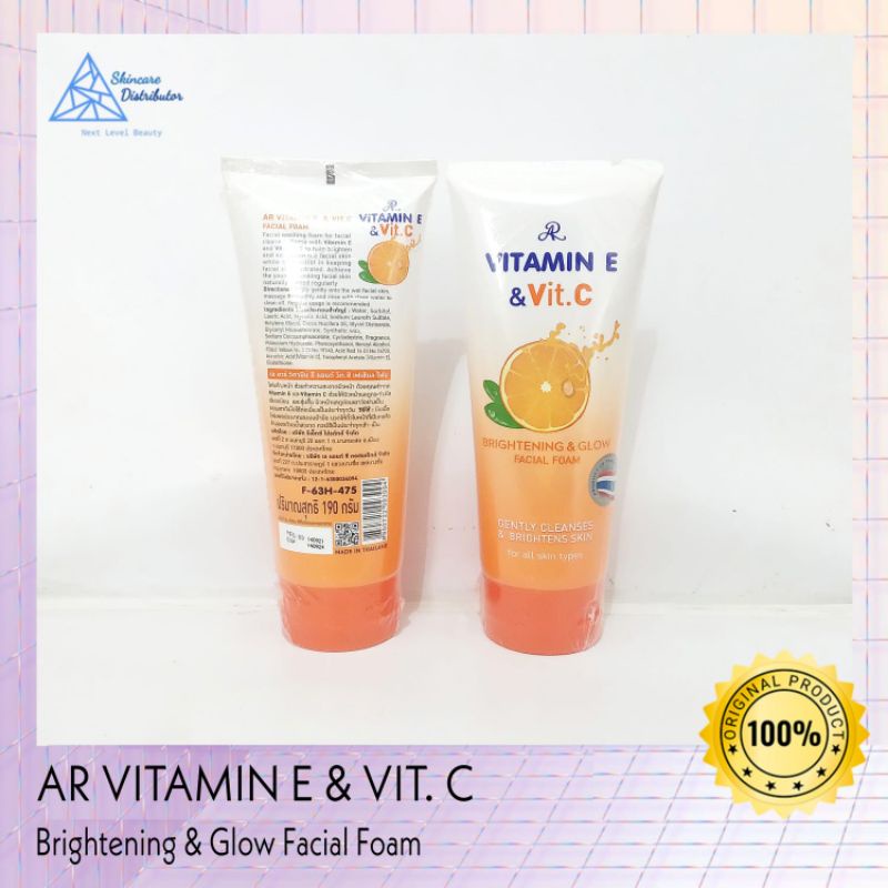AR VITAMIN E FACIAL FOAM COLLAGEN VITAMIN E DAN VITAMIN C REJUVENATING WHIP FACIAL WASH