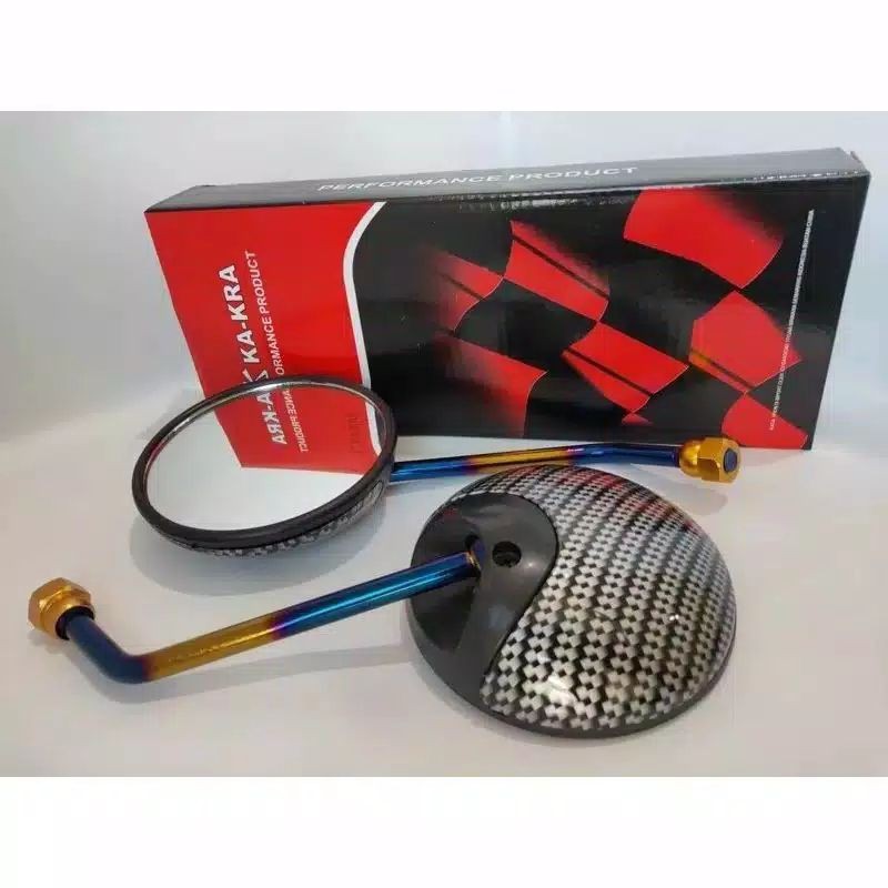 SPION CARBON TWO-TONE SCOOPY UNIVERSAL SEMUA JENIS MOTOR HONDA