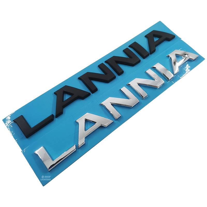1pc Stiker Emblem Tulisan Lannia Bahan Abs Untuk Dekorasi Mobil Nissan Lannia