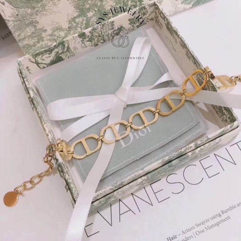 gelang cd edition titanium anti karat anti pudar rose gold