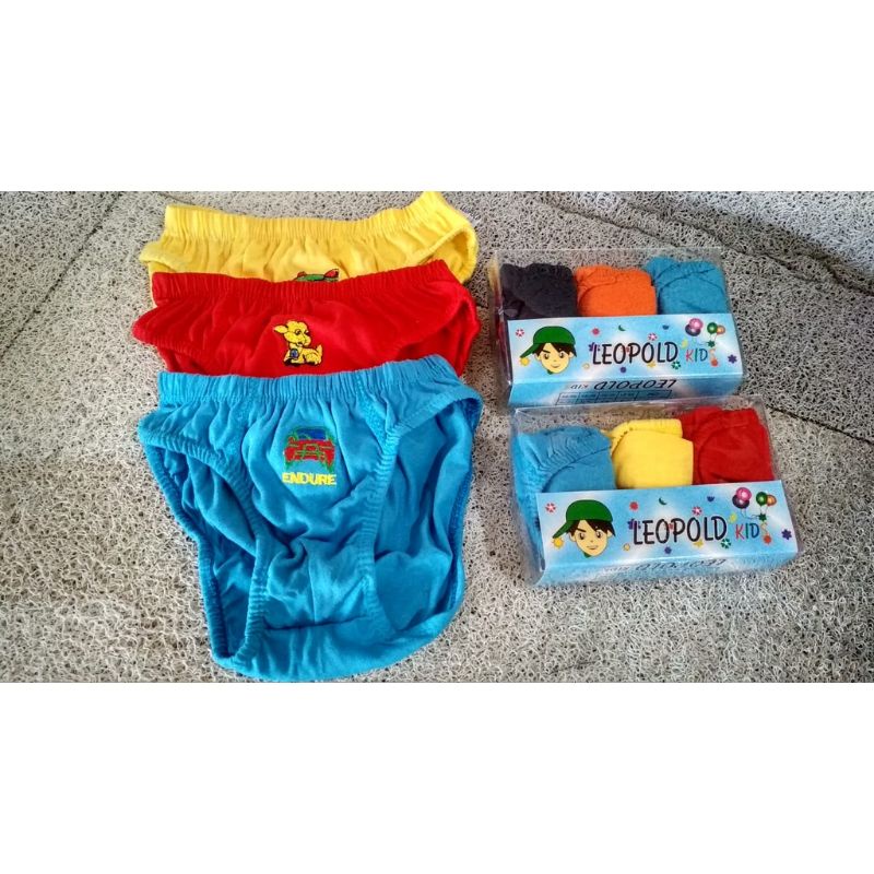 CD Anak Laki -laki LEOPOLD KIDS Warna - Isi 3 Pcs / Pack Size S,M,L,XL