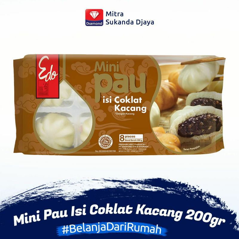 

EDO Mini Pau Coklat Kacang / Bakpao Coklat Kacang Kecil