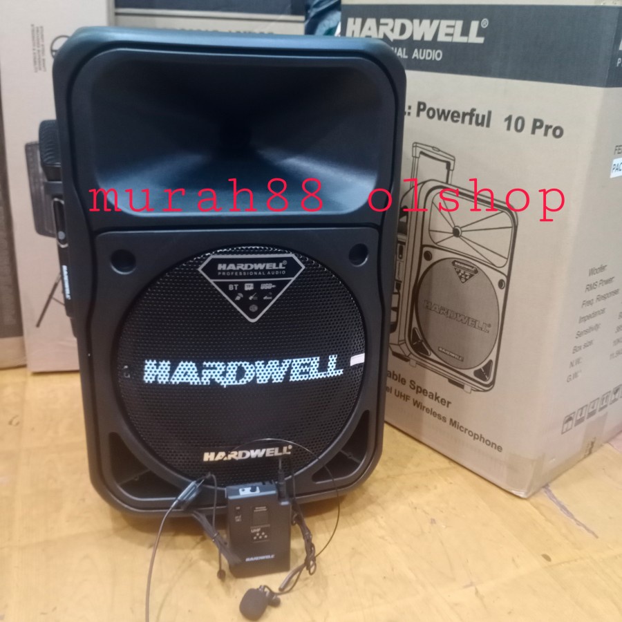 SPEAKER HARDWELL POWER FULL 10PRO/POWERFULL 10PRO ORIGINAL FREE 3MIC