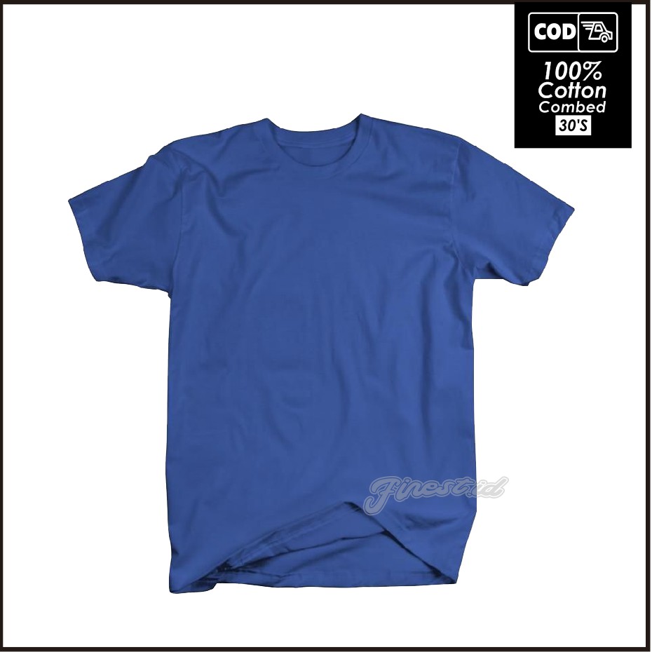 Jual Kaos Polos Lengan Pendek Kualitas Distro Cotton Combed 30s Warna Biru Benhur Shopee Indonesia 7695