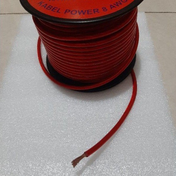 kabel audio awg 8 merah