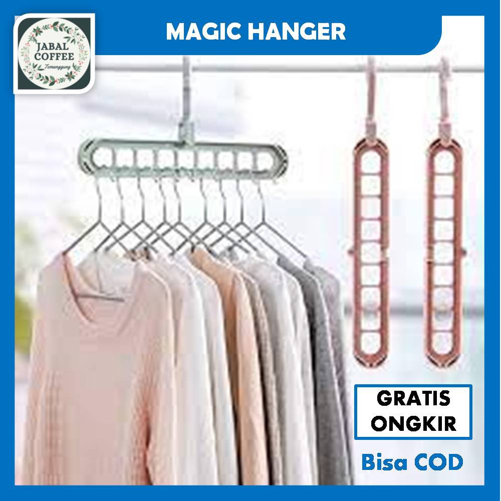 Magic Hanger Gantungan Baju Ajaib 9 In 1 Praktis / Magic Hanger Instant / Gantungan Baju J65