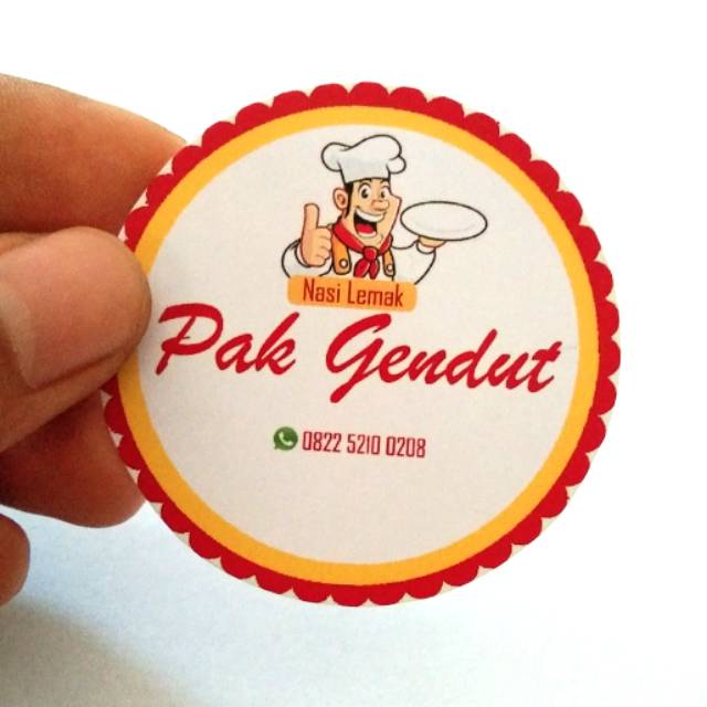 

Stikel label bulat