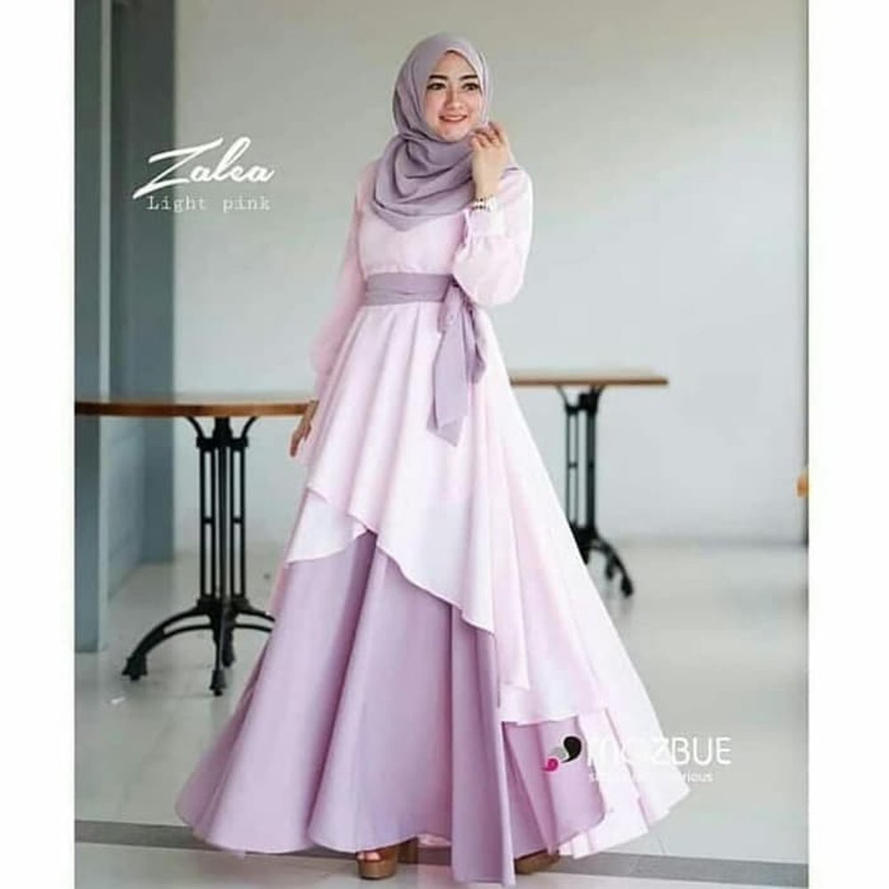 TERLARIS BAJU GAMIS WANITA LONG DRESS MUSLIM BAJU HIJAB ZALIA MAXI muslimah