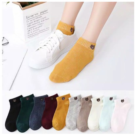 ⭐SMP⭐ Kaos Kaki Ankle no Packing Plastik Kaos Kaki Cute Motif Beruang Kaos Kaki Semata Kaki H87