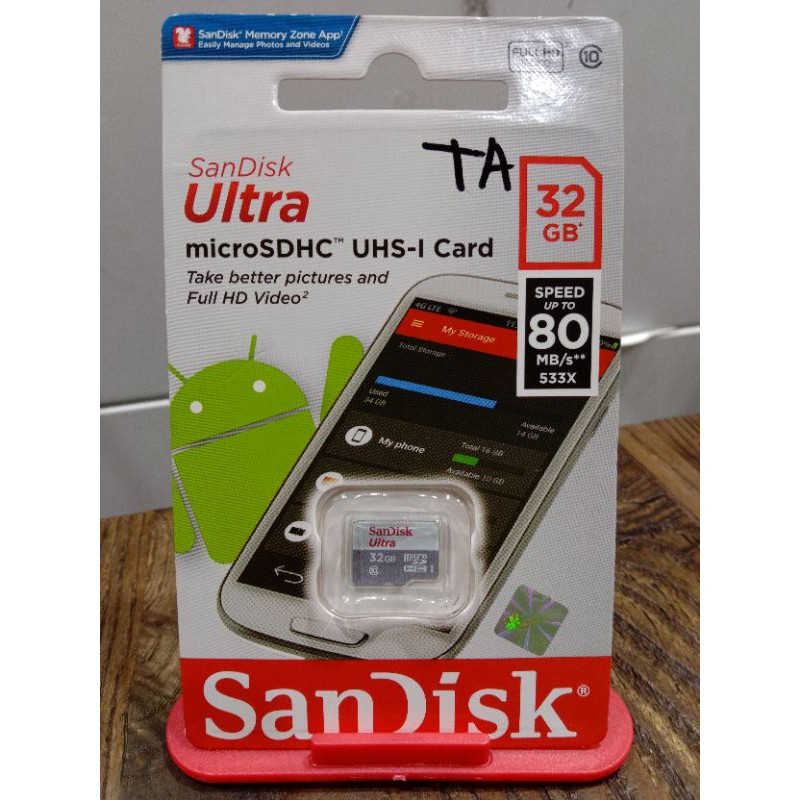 memory Sandisk 32GB kelas 10 original