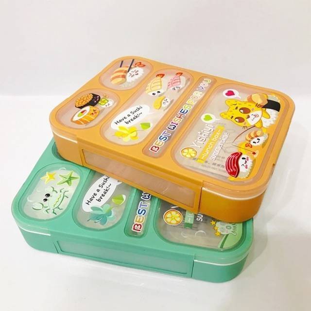 PROMO   YOOYEE Lunch Box / Tempat makan / Box makan YOOYEE 5 Sekat 590   TERLARIS