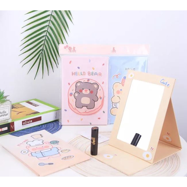 Kaca Lipat Besar Cermin Buku Lipat Cermin Duduk