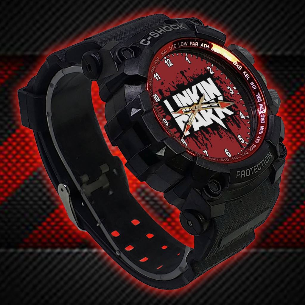 (ISTIMEWA BOSSQUE) JAM TANGAN LINKIN PARK LIST MERAH - EXCLUSIVE 5