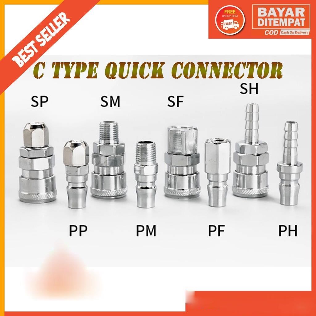 Quick coupler coupling kopler SAMBUNGAN SELANG ANGIN COUPLER SF20 PF20 SH20 PH20 SM20 PM20 SP20 PP Bisa COD20 B