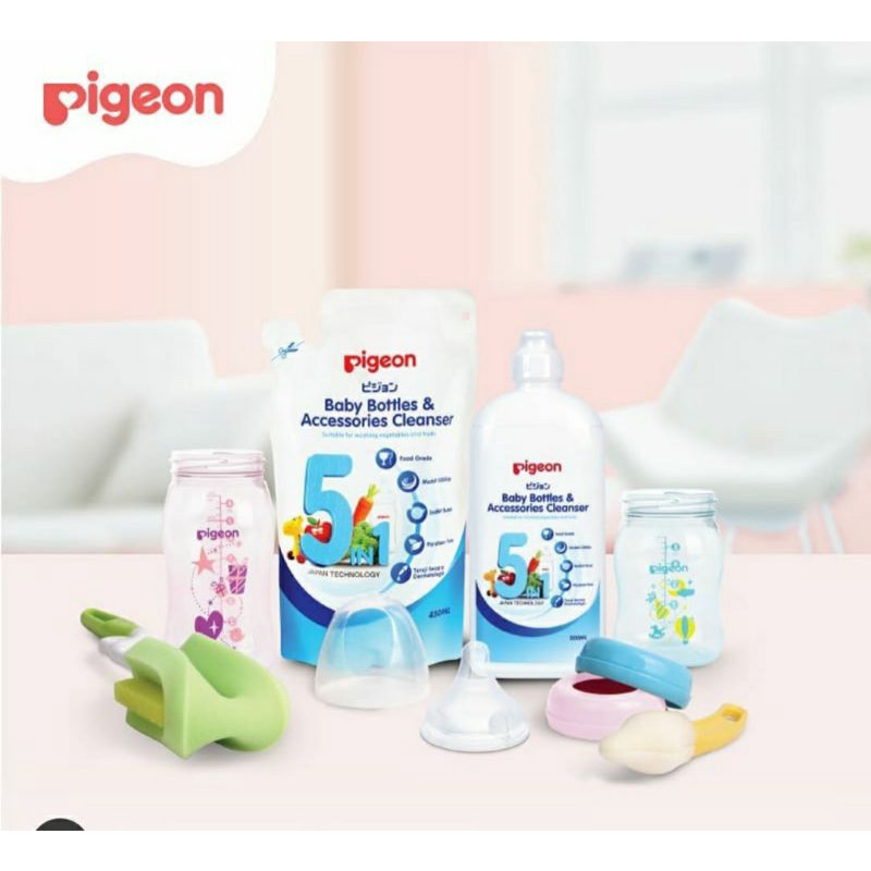 PIGEON Liquid Cleanser Sabun pencuci botol susu buah dan sayur  500ml refill 450ml