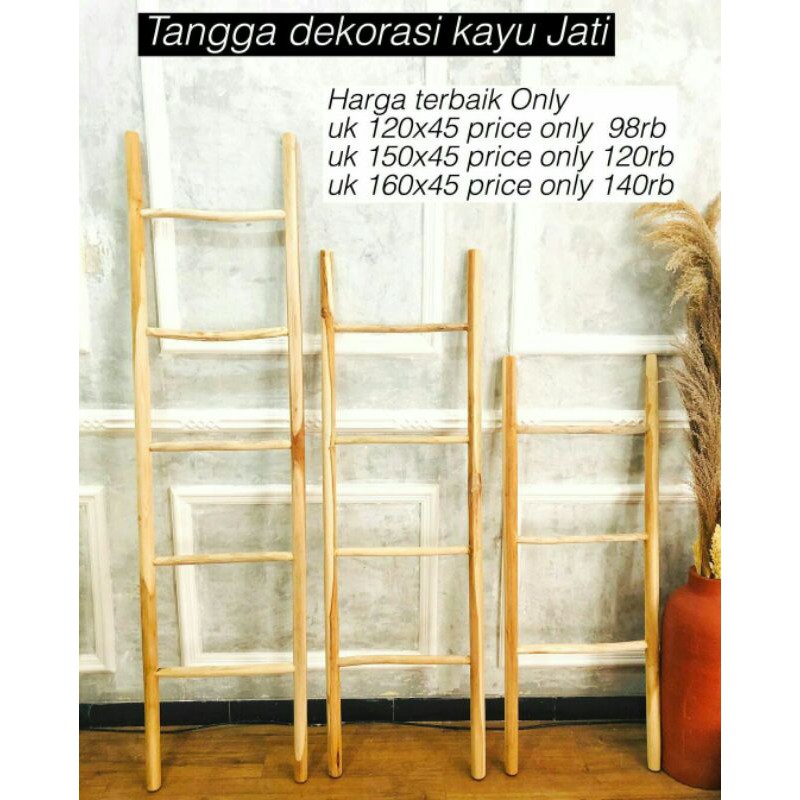 tangga dekorasi kayu jati