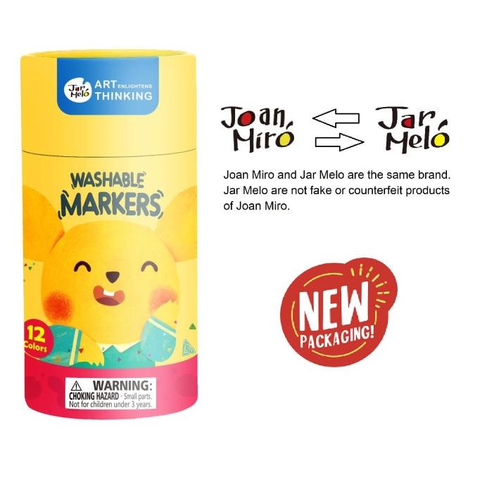 

(COD) Joan Miro Babyroo Washable Marker 12 color spidol warna spidol anak