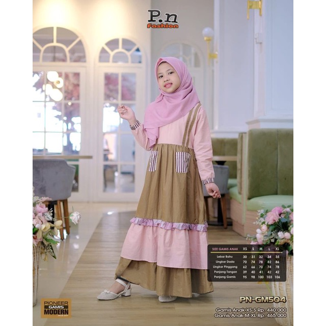 (COD) Gamis Anak PN-SR1504 by Pn fashion