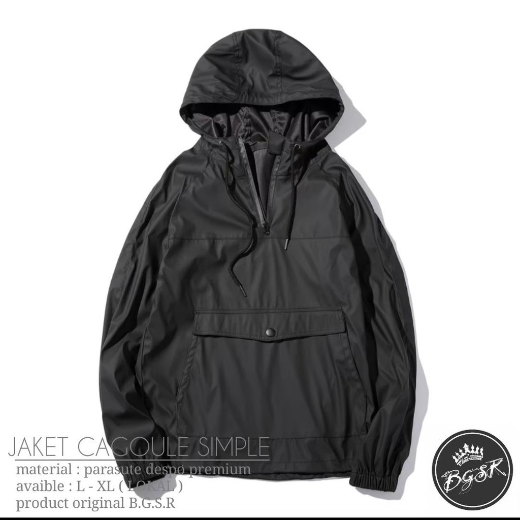 Jaket Cagoule Simple Parasut Waterproof Original BGSR / Jaket Doraemon Outdoor Gunung Murah