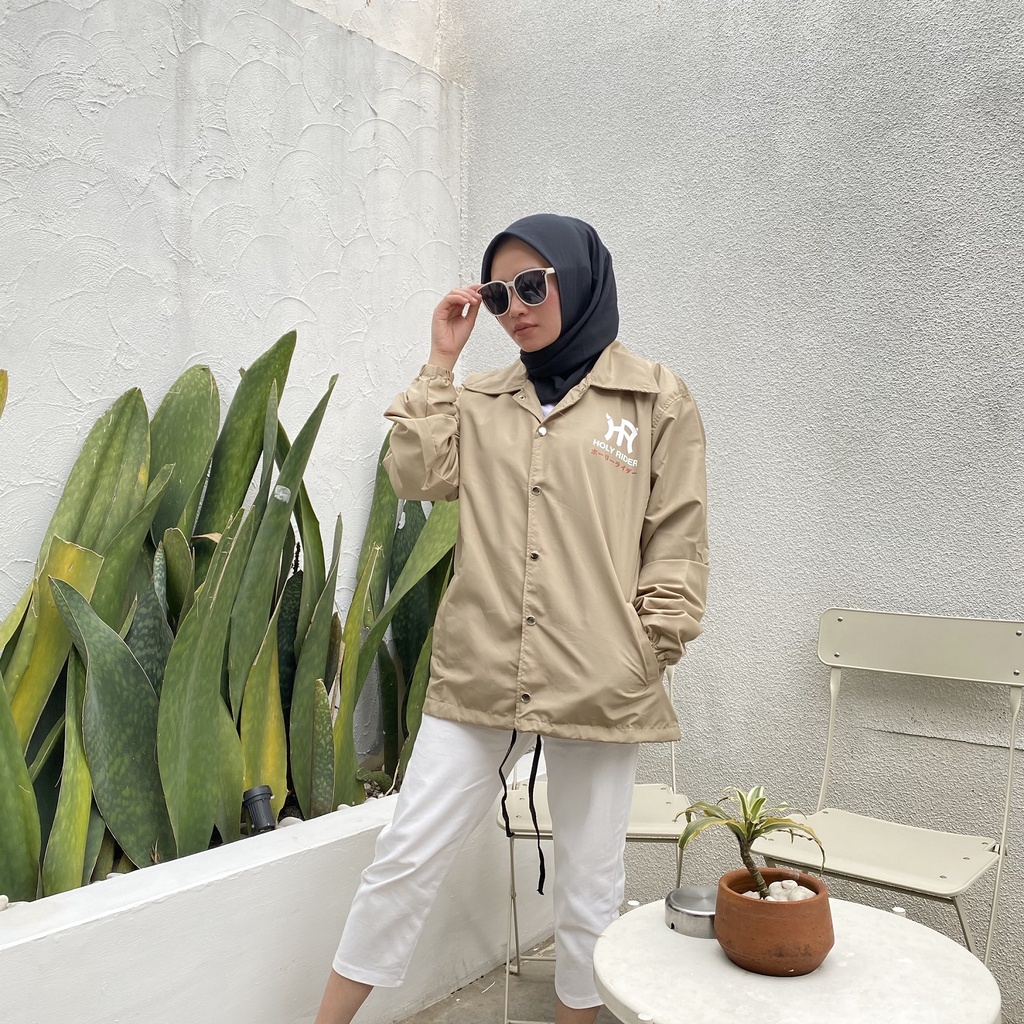 DRAGON Coach Jacket holyrider CREAM II Jaket Coach model Windbreakers
