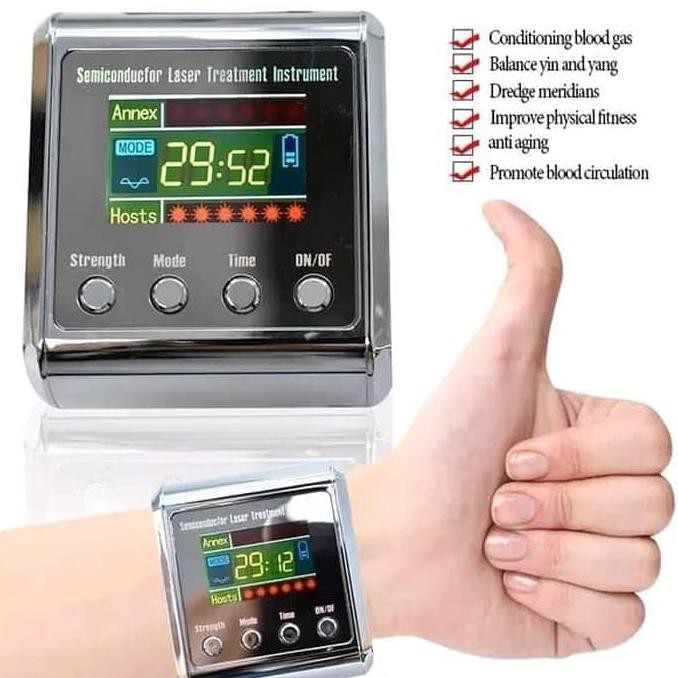 JAM TANGAN TERAPI LASER KESEHATAN 7 TITIK UNTUK DIABETES VS DR LASER