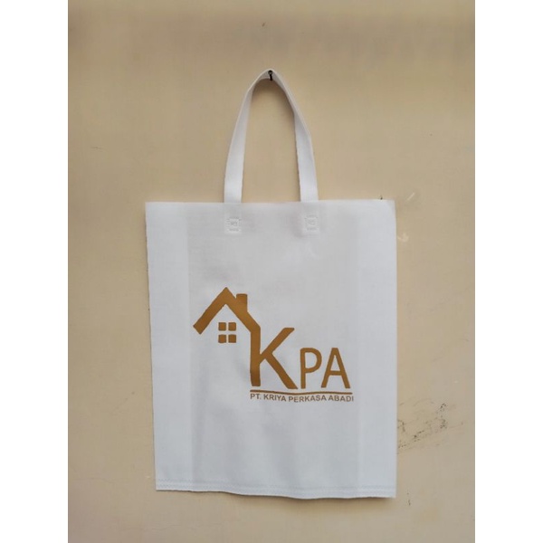 TAS SPUNBON SABLON 38X45 TAS UNTUK SOUVENIR WEDYNG SEMBAKO TASYAKURAN PROMOSI TOKO