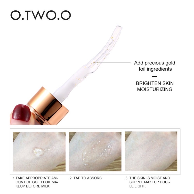 O.TWO.O Hydrating Face Primer Pore Minimizing Rose Gold