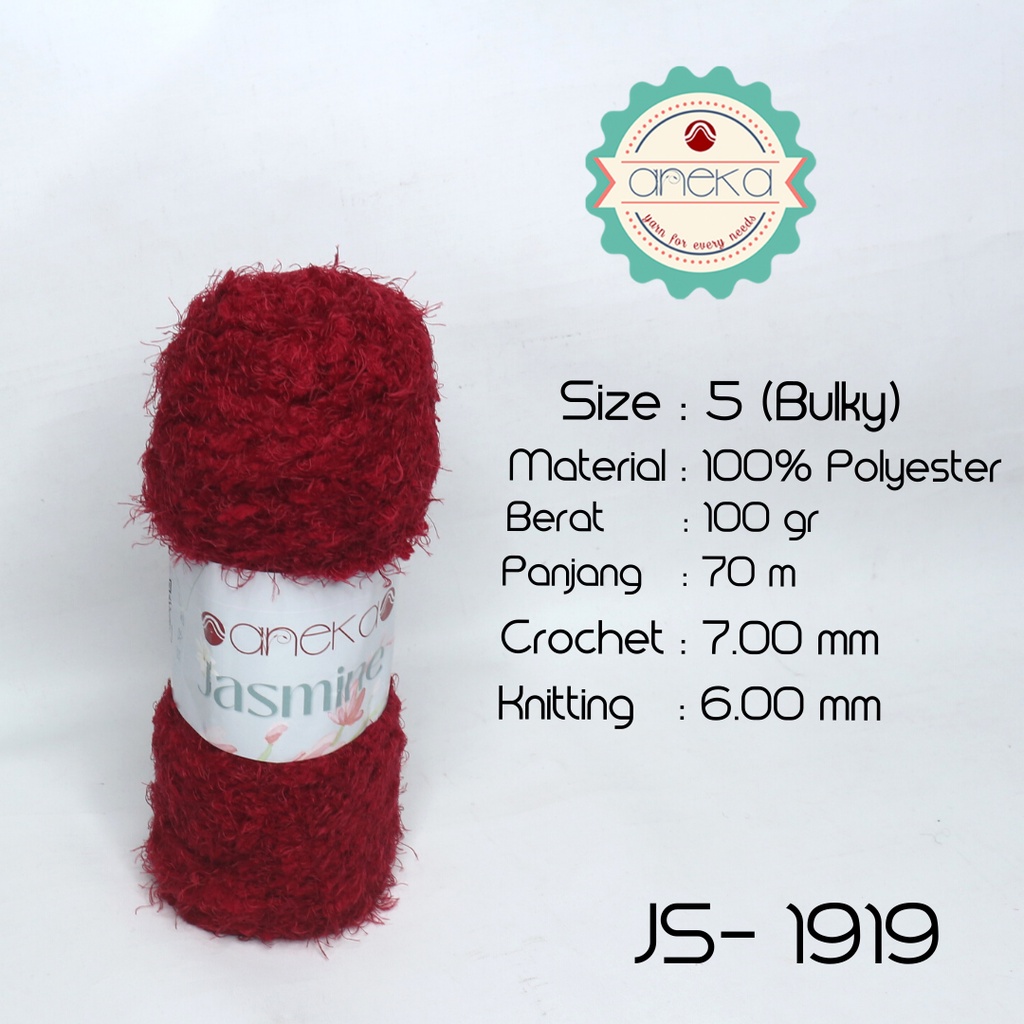 Benang Rajut Bulu Halus Jasmine Yarn / Cashmere Plush - 1919