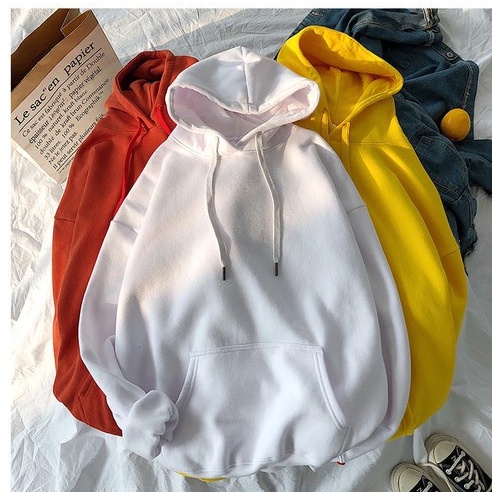 Parisdivarious Sweater Hoodie Jemper Polos Citayem Bahan Fleece Size S - XL (Pria &amp; Wanita)