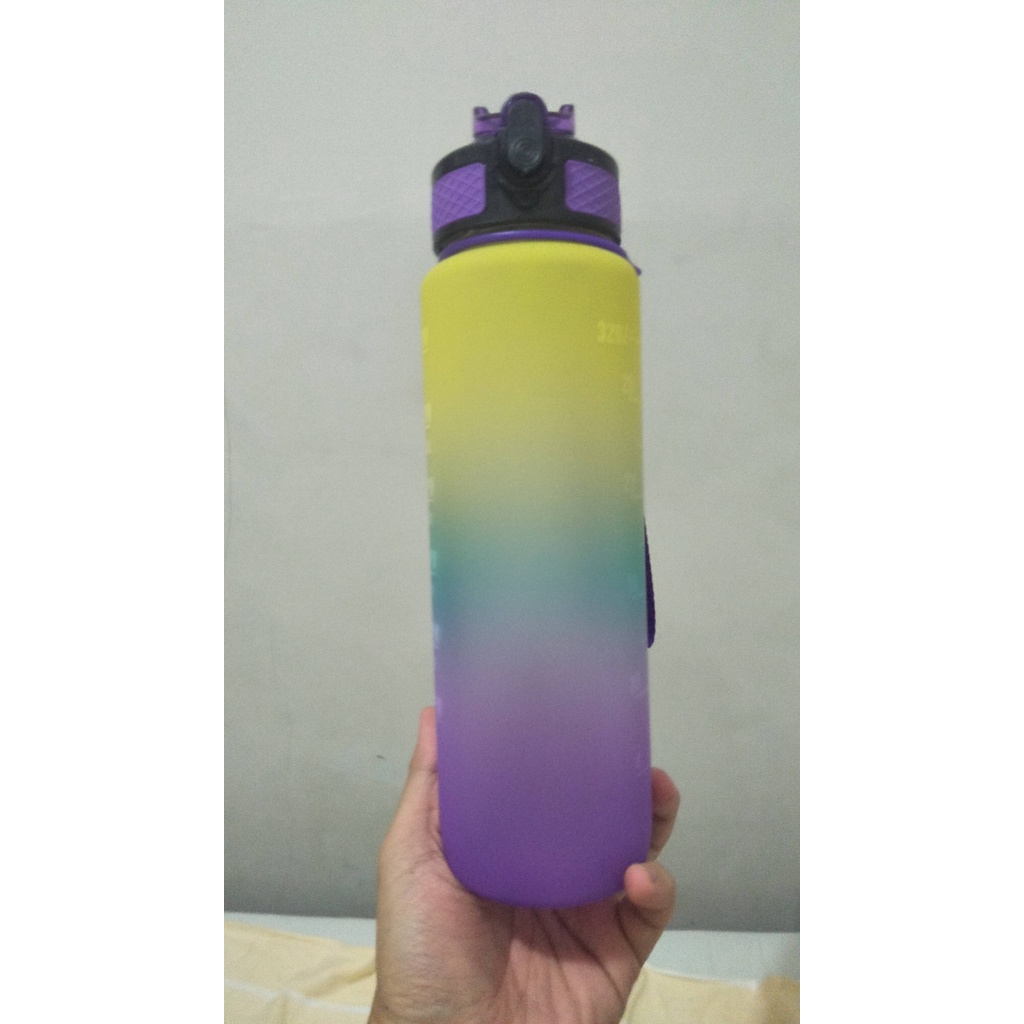 Jual Satuan Botol Minum Tumbler Lucu dan Unik Gradasi 3 Warna 1 Liter