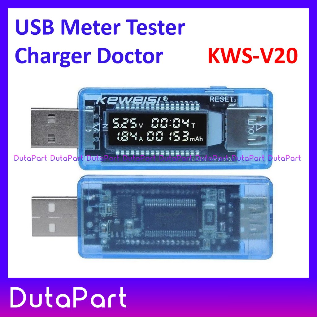 USB Tester Meter KWS-V20 Charger Doctor Alat Tes Kapasitas PowerBank