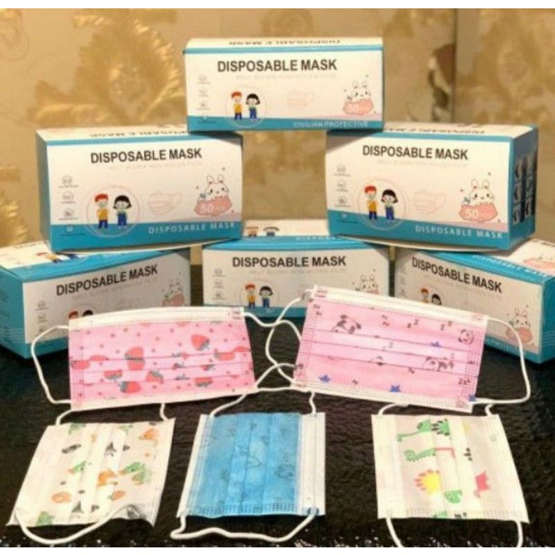 masker earlop anak medis / masker earloop anak medis / masker earlop anak medis isi 50 / masker anak