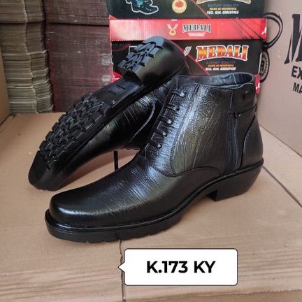 Sepatu Kulit PDH Pria boots Polri TNI security guard PNS sepatu kerja formal tampil lebih keren