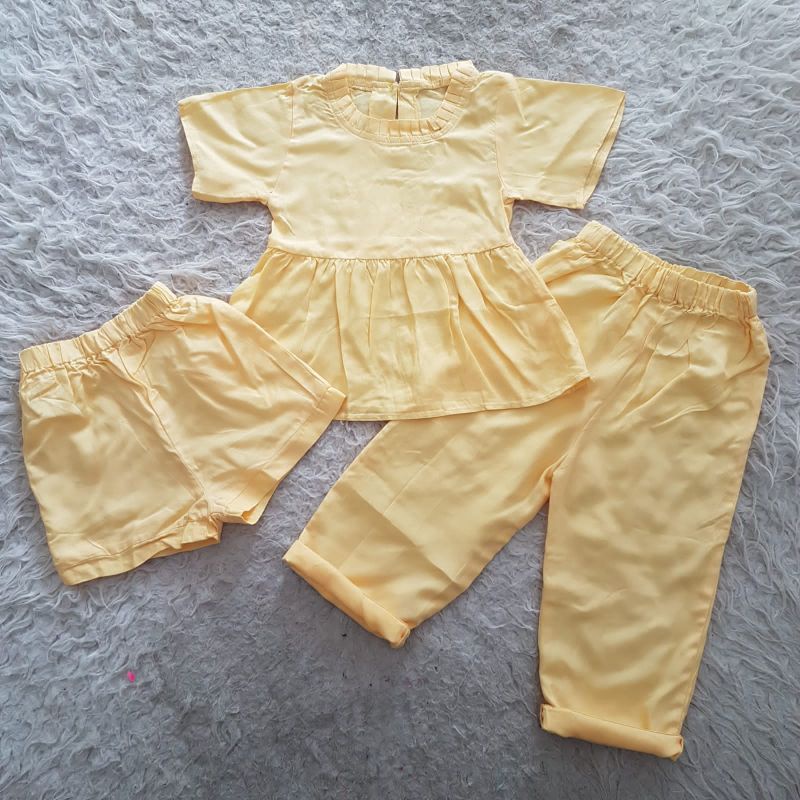 Baju Bayi Perempuan Setelan 3in1 Audrey set