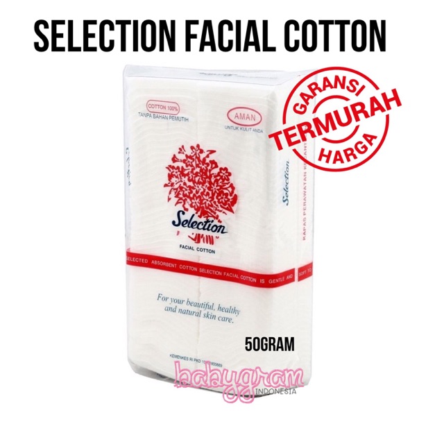 Kapas Wajah Selection 50gr Facial Cotton 50 gram